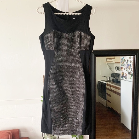 NWT Yoana Baraschi Morph Black Herringbone Sheath Dress - Picture 2 of 12